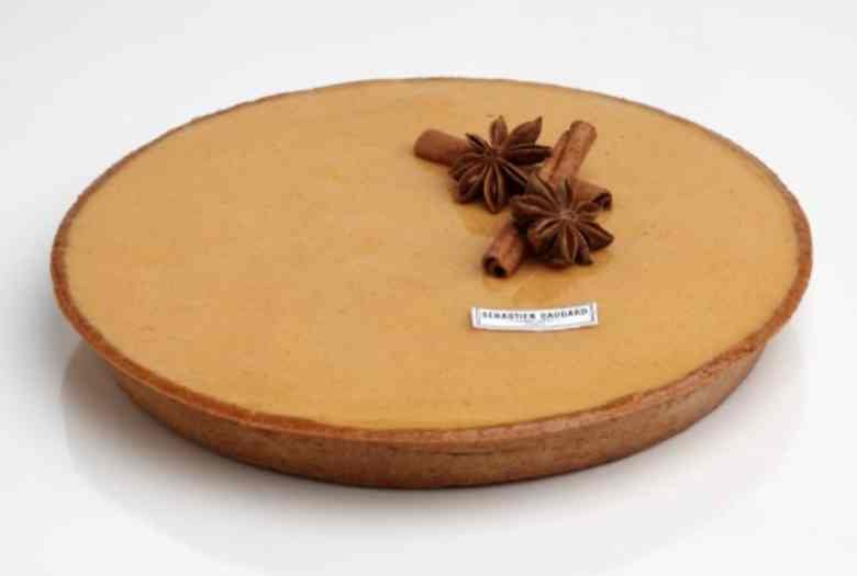 La tarte au potimarron du chef Sébastien Gaudard, disponible en boutique à Paris