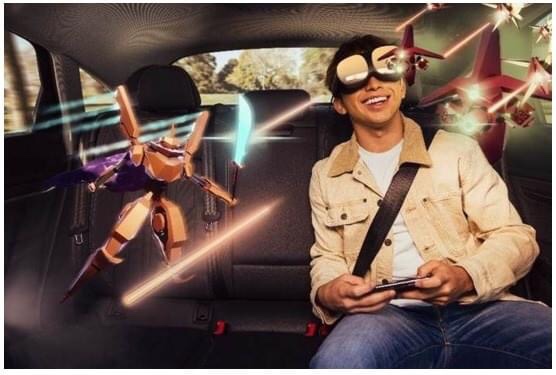 Un divertissement VR en voiture pour les passagers