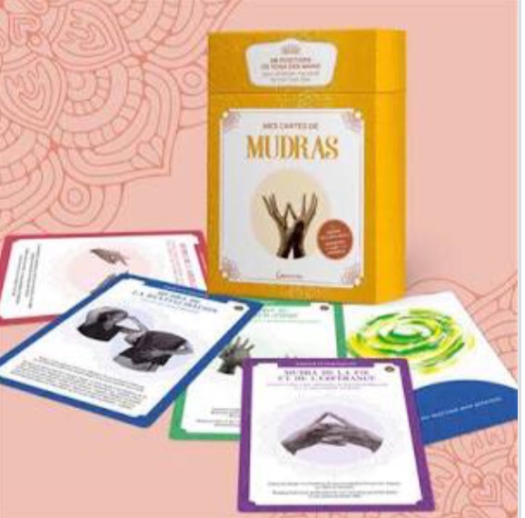Mes cartes de Mudras, un coffret avec 58 positions de yoga des mains pour améliorer sa santé et son bien-être